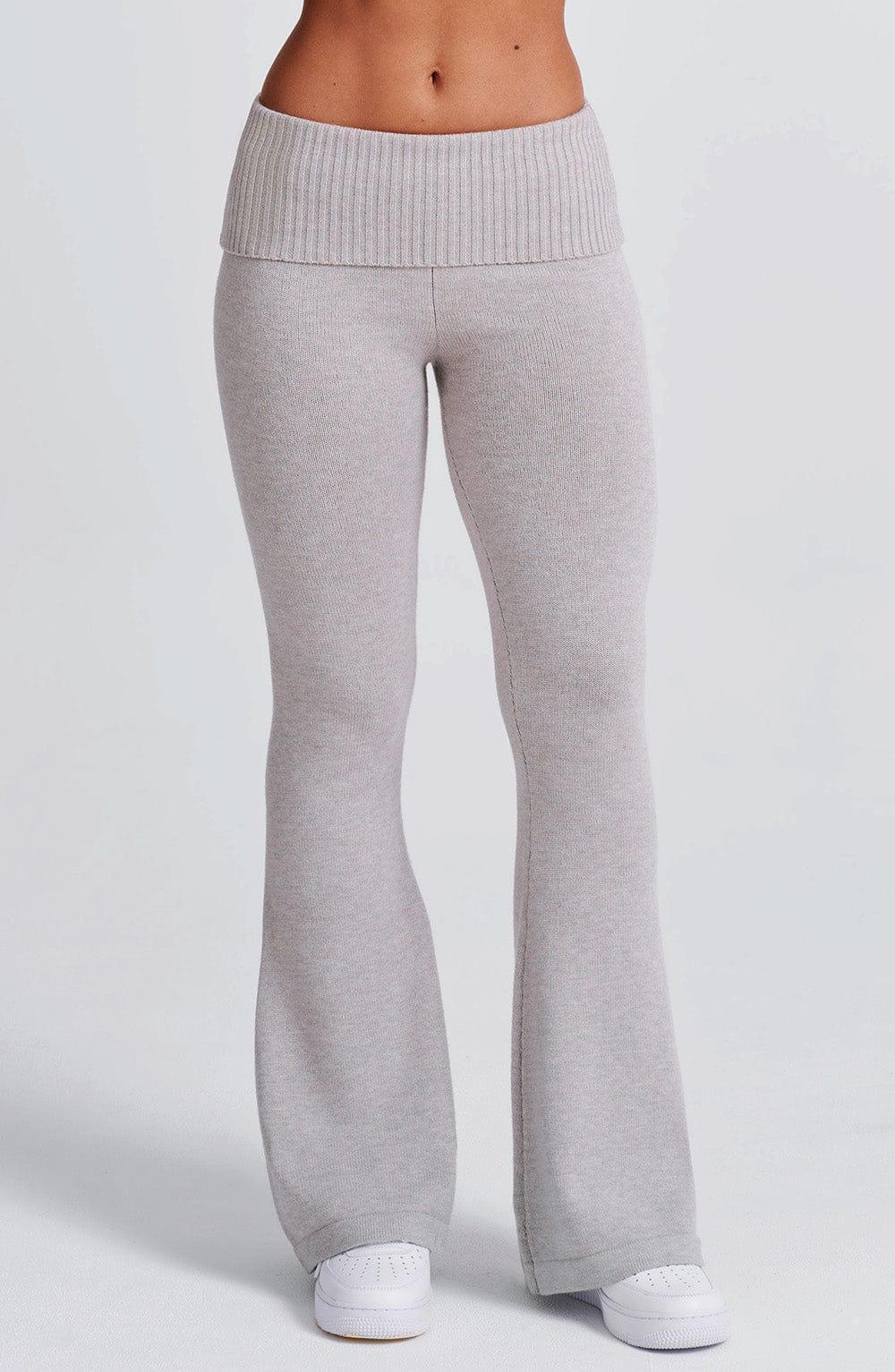 Portia Knit Pants - Light Grey Marl Product Image