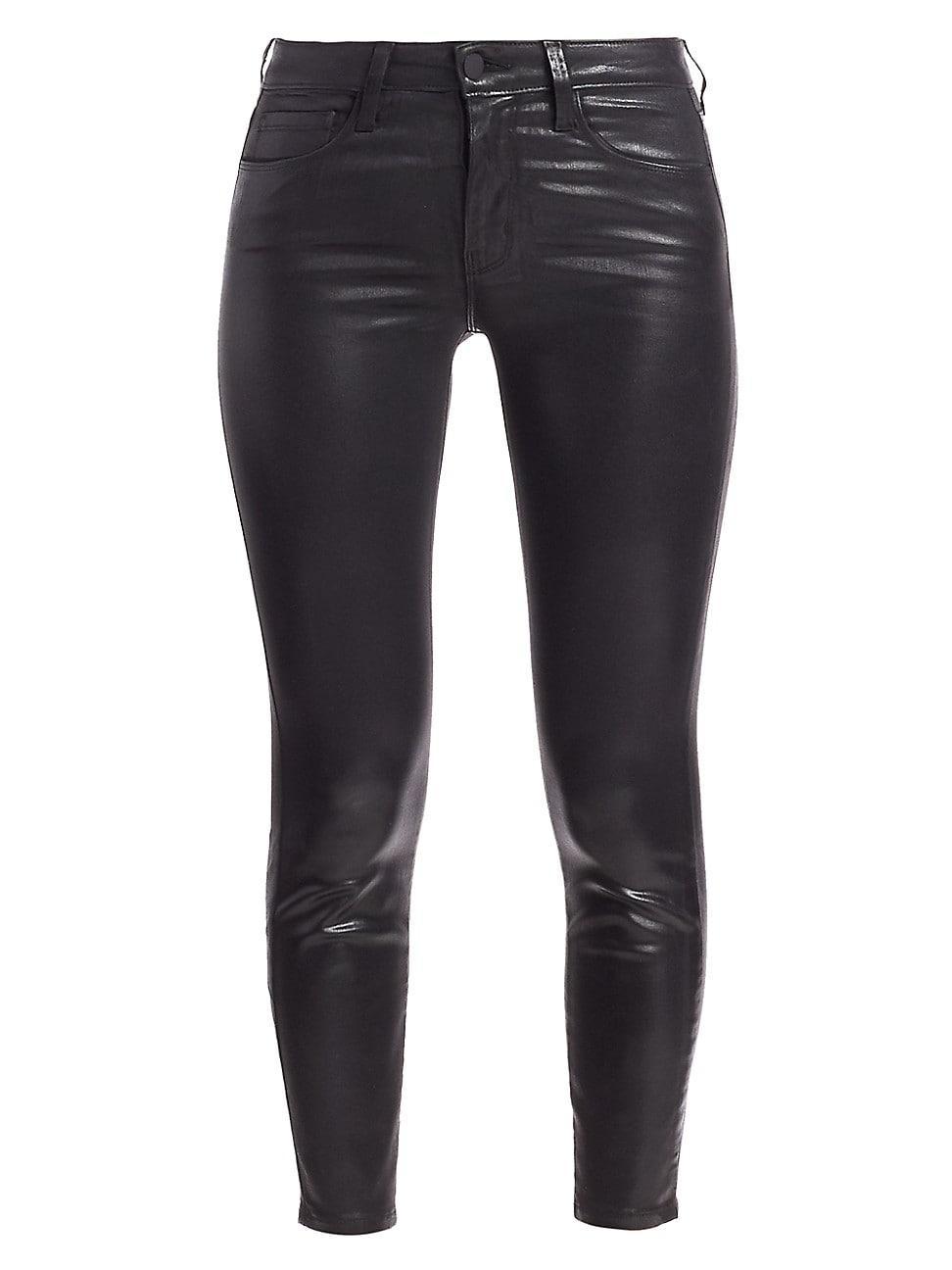 LAGENCE Margot Coated Jean In Black Coated Product Image