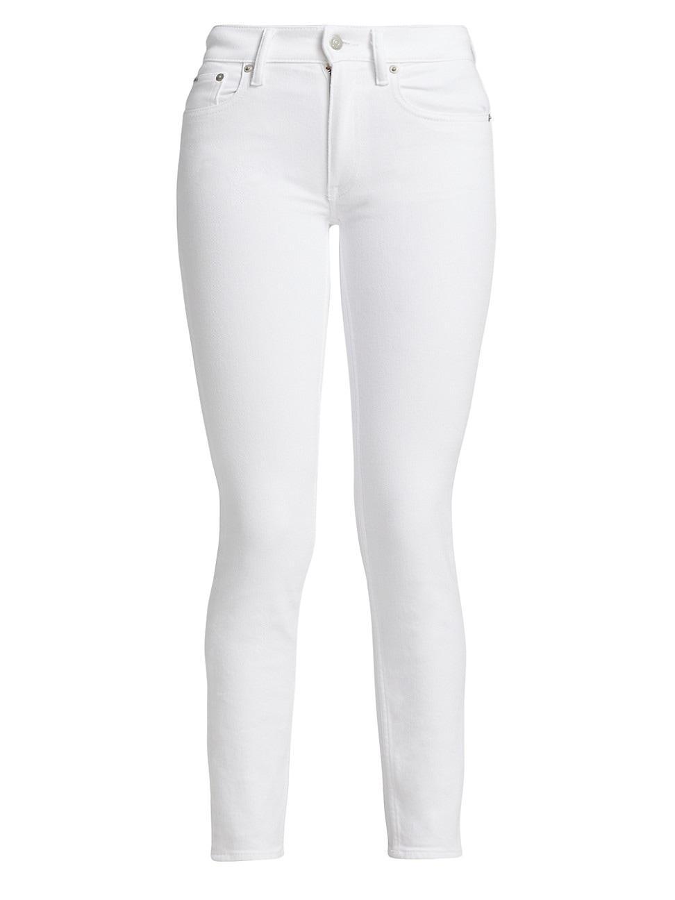 Womens Cotton-Blend Mid-Rise Skinny Jeans Product Image