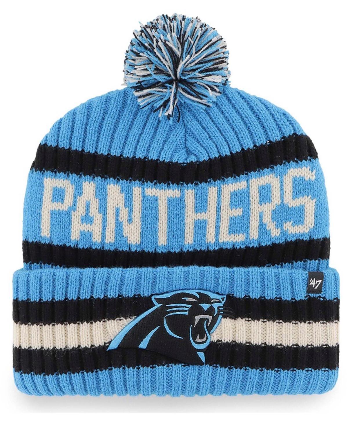 Mens Blue Carolina Panthers Bering Cuffed Knit Hat with Pom Product Image