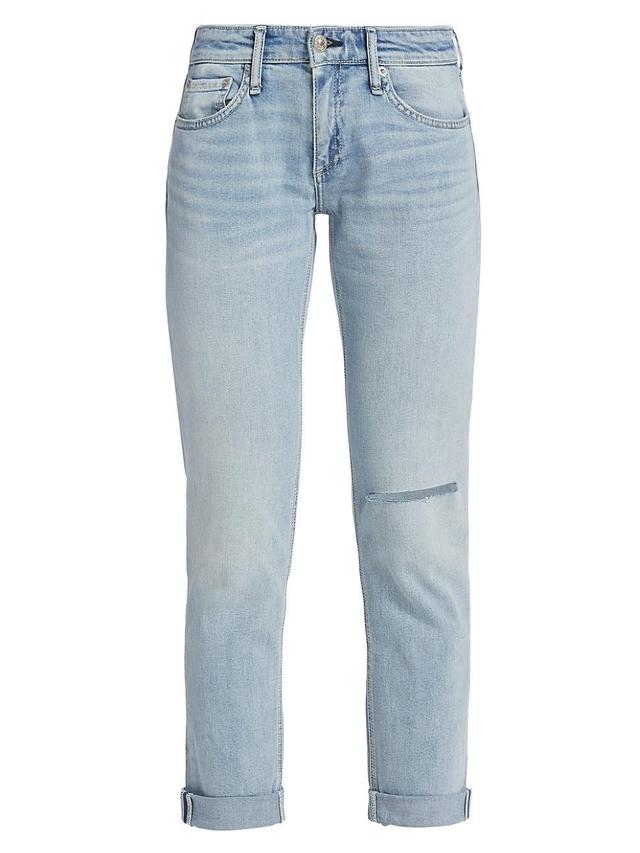 Womens Dre Low-Rise Slim-Fit Boyfriend Jeans Product Image