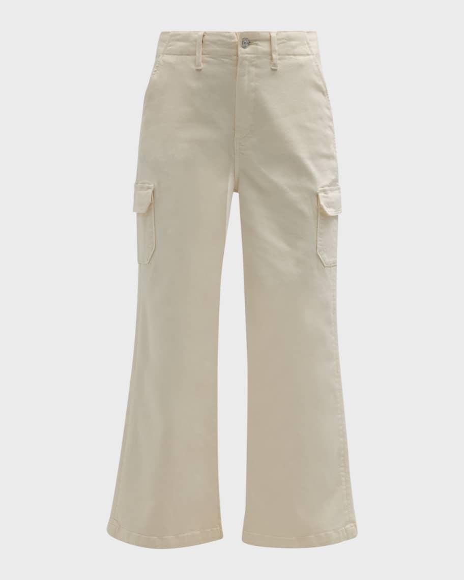 Carly Wide-Leg Cropped Cargo Jeans product image