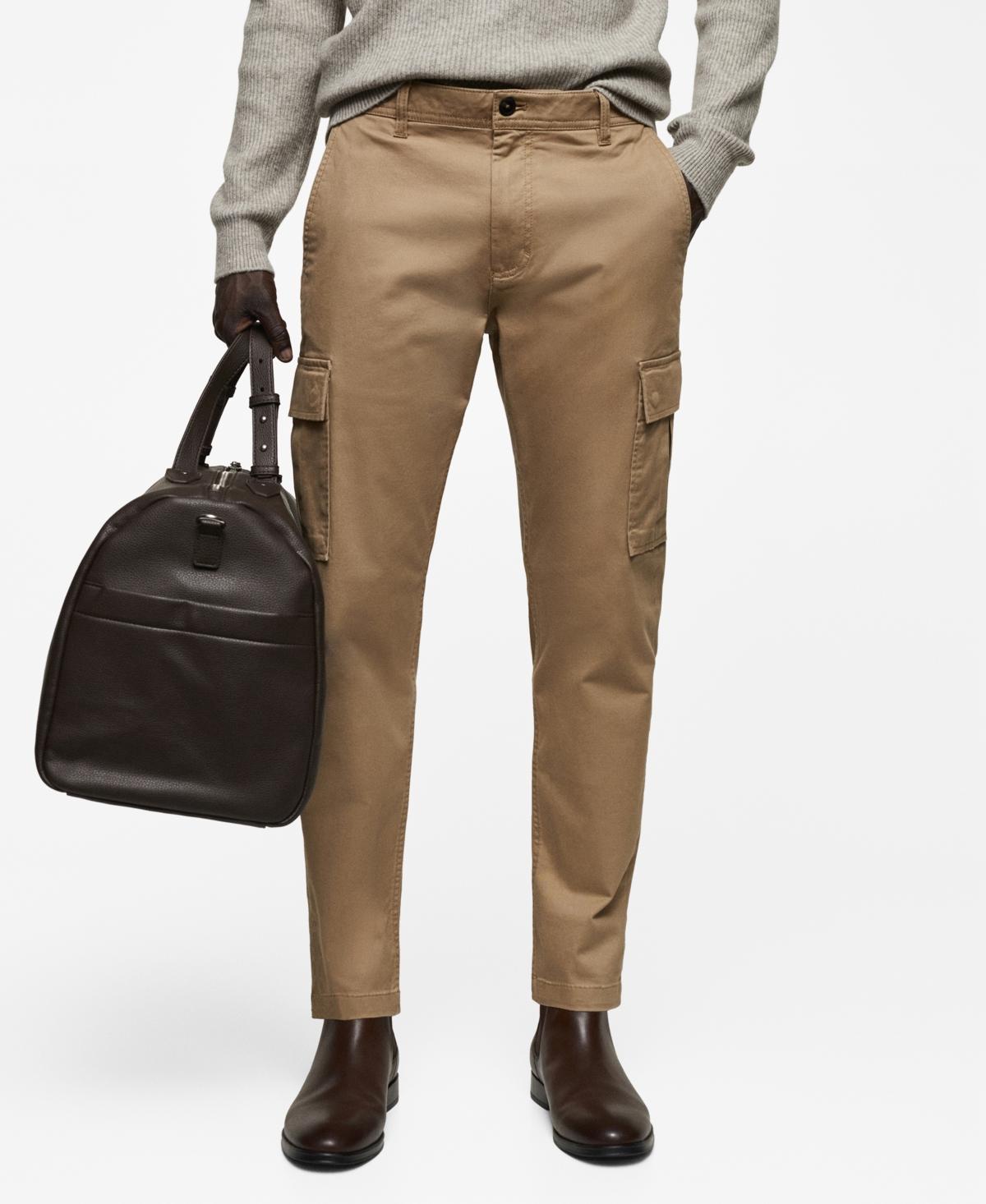 MANGO MAN - Slim-fit cotton cargo pants khakiMen Product Image