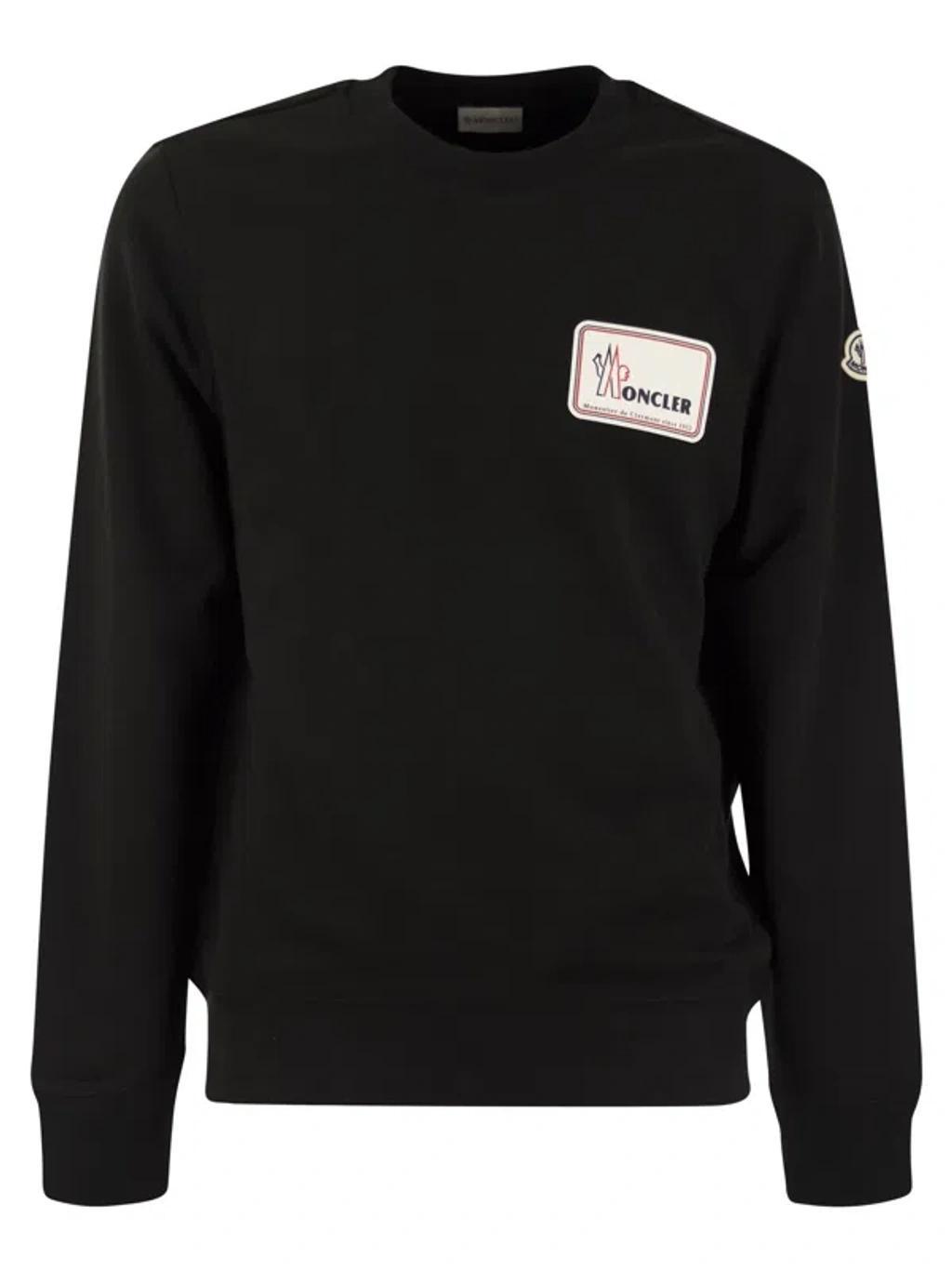 Logoed Crewneck Sweatshirt In Black Product Image