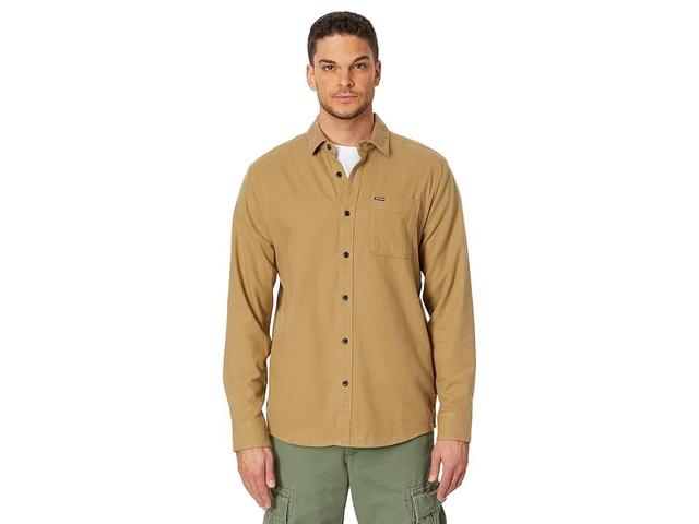 Volcom Caden Solid Long Sleeve Button-Up (Dark ) Men's Long Sleeve Button Up Product Image