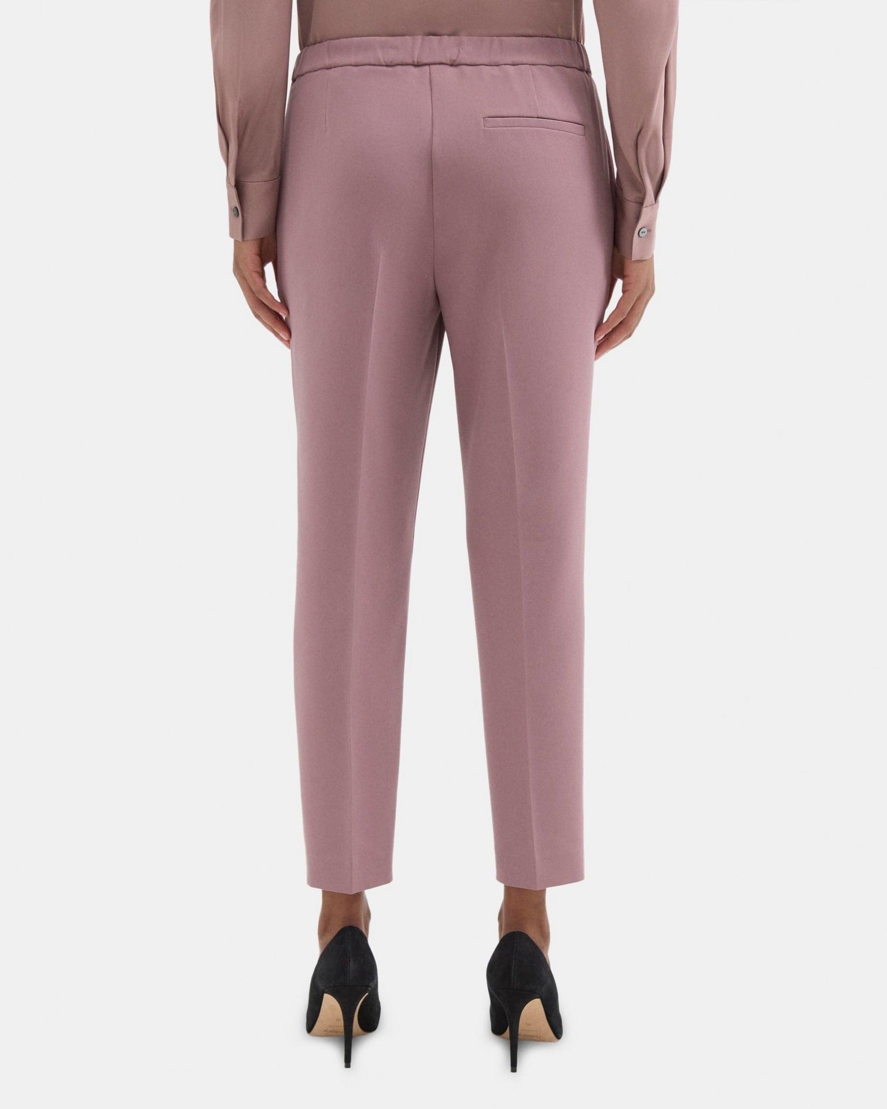 Cropped Slim Pull-On Pant in Crepe Product Image