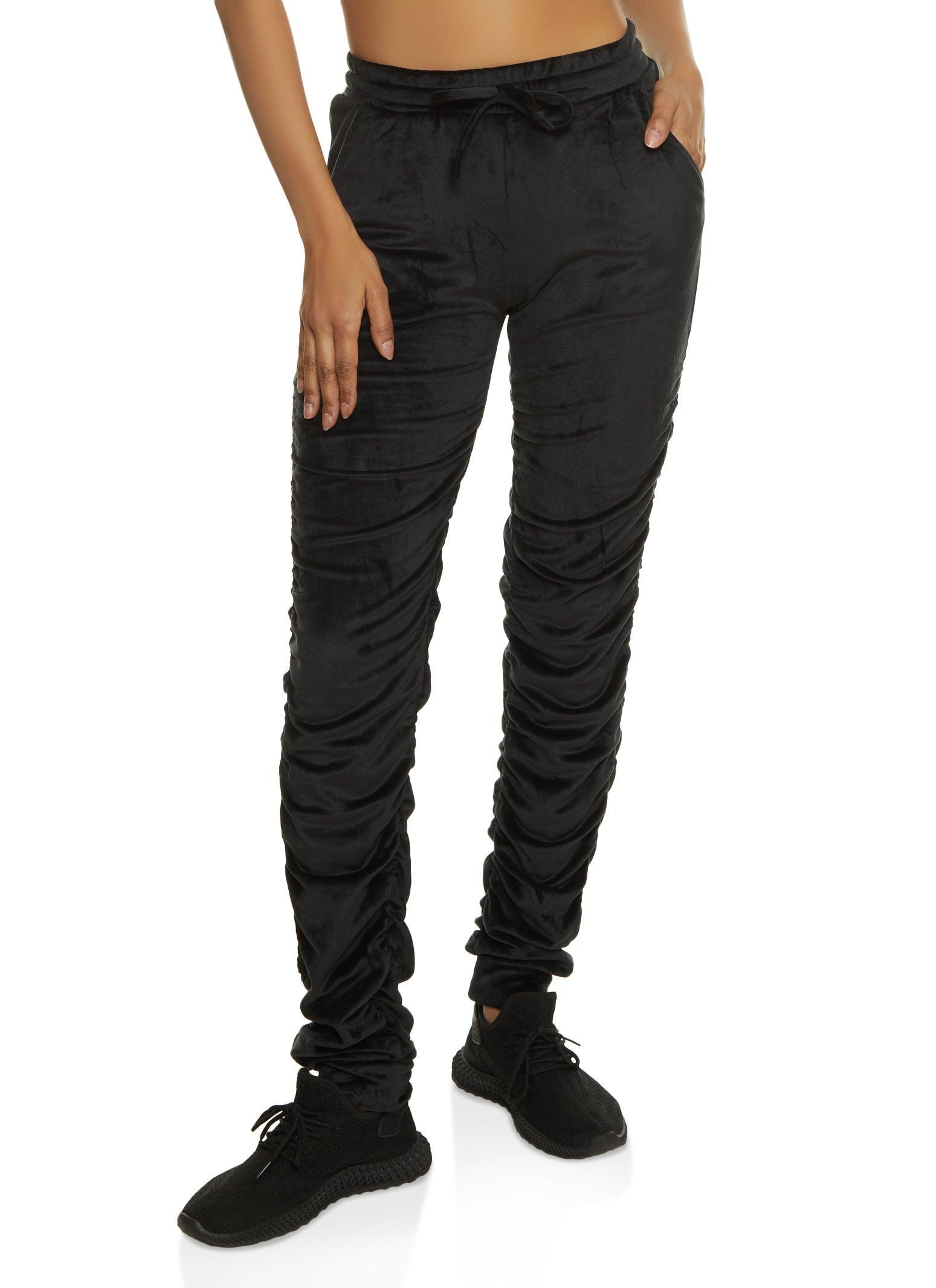 Womens Velour Stacked Joggers Product Image