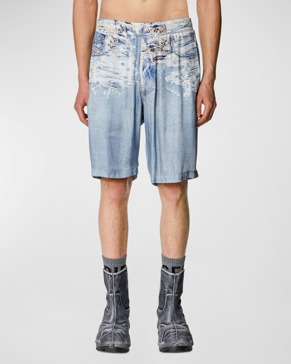 DIESEL Alston Ripped Denim Shorts product image