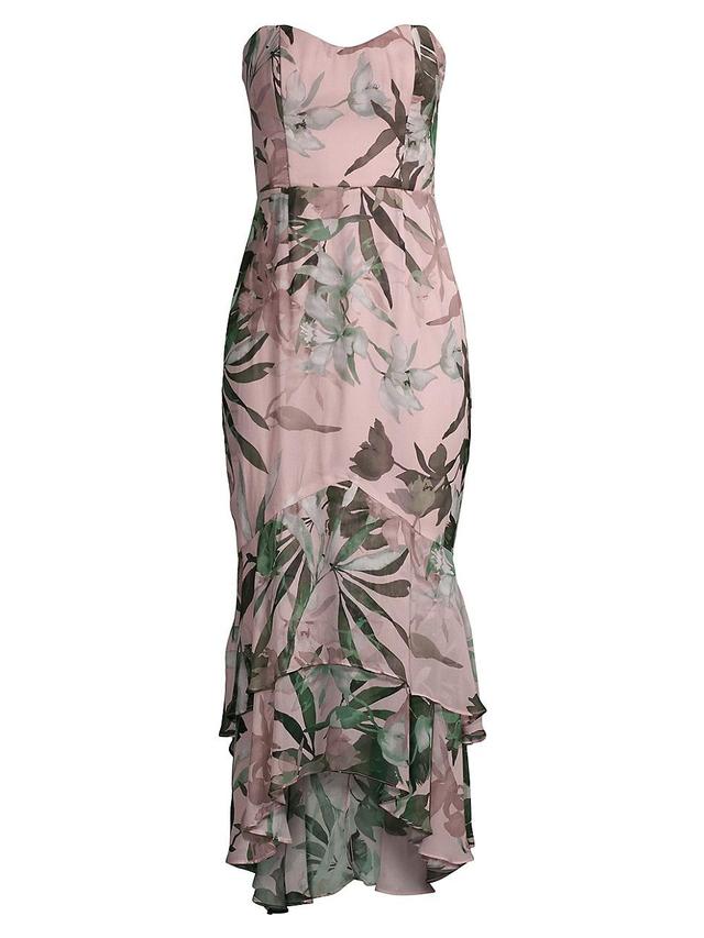 Womens Cece Ruffled Floral Gown Product Image