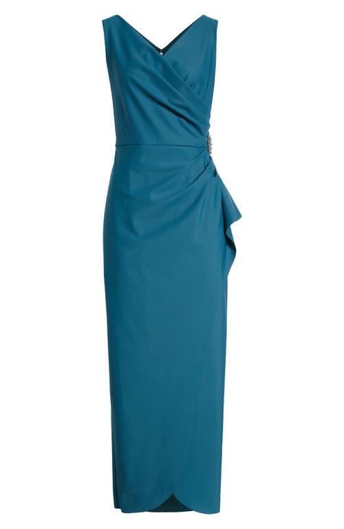 Alex Evenings Embellished Side Drape Column Formal Gown Product Image