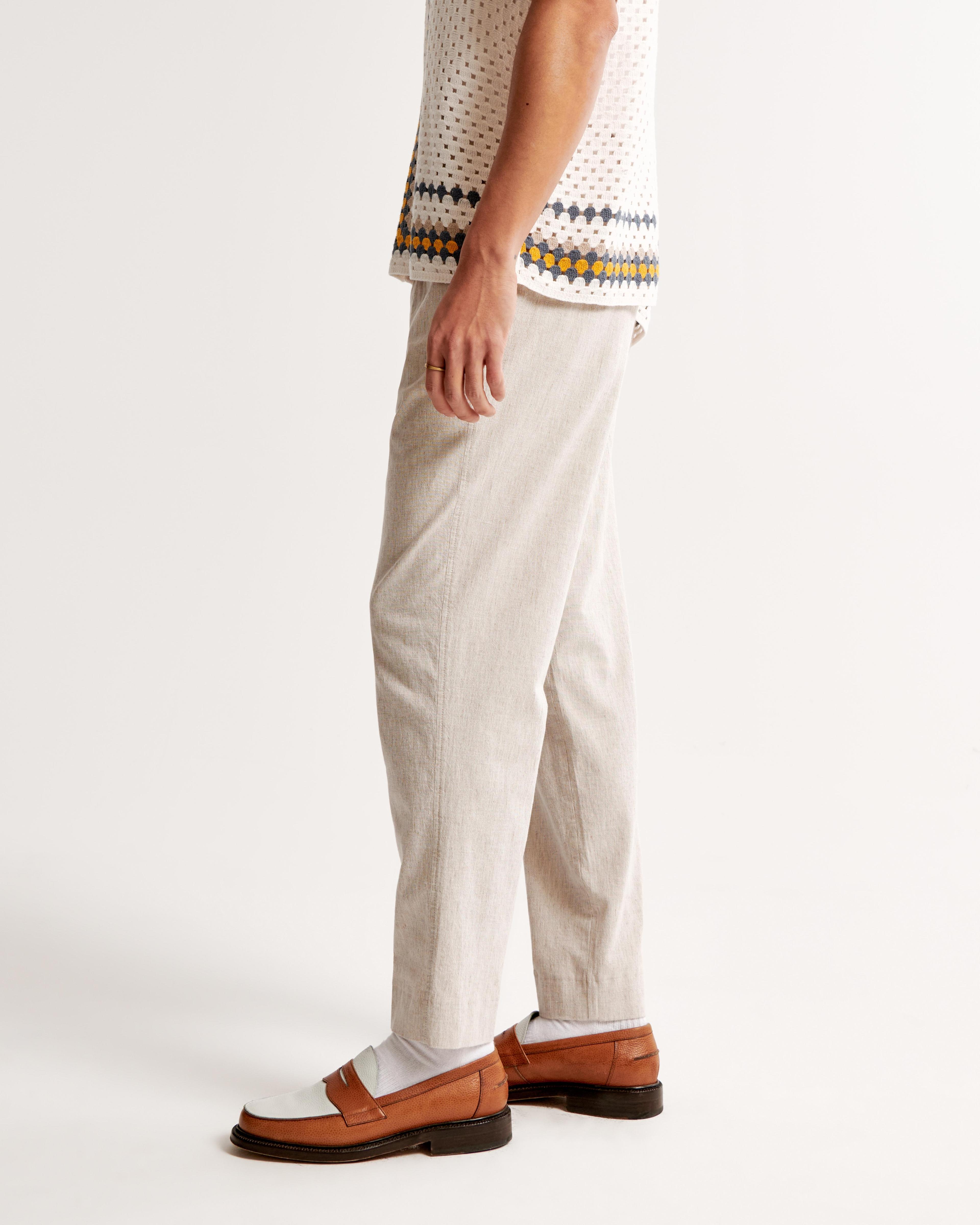 Loose Linen-Blend Permacrease Trouser Product Image