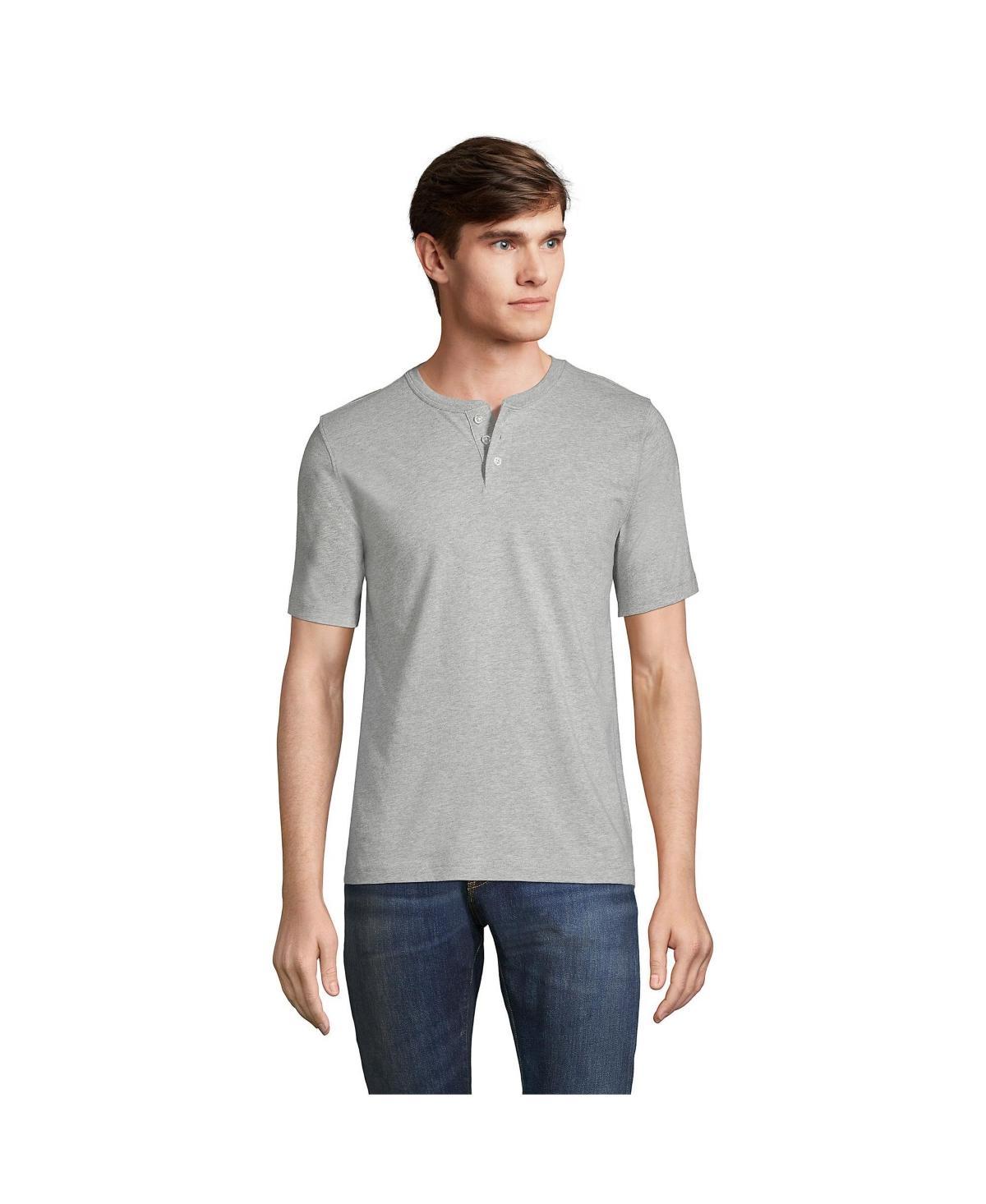 Lands End Mens Short Sleeve Super-t Henley T-Shirt Product Image