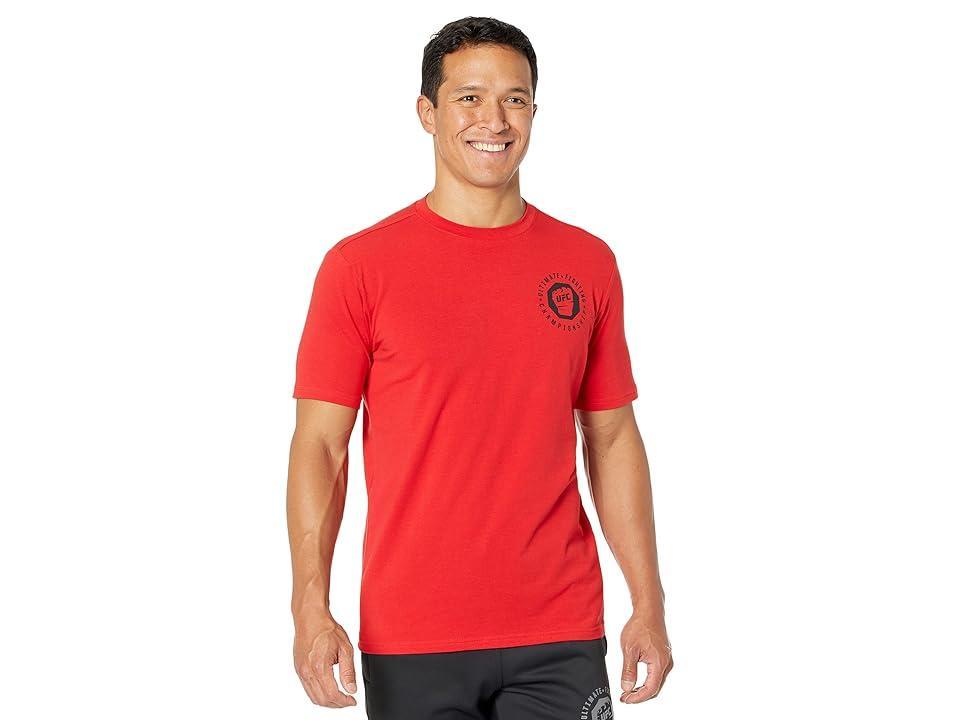 UFC Short Sleeve Crew Neck Tee (Red) Men's Clothing Product Image