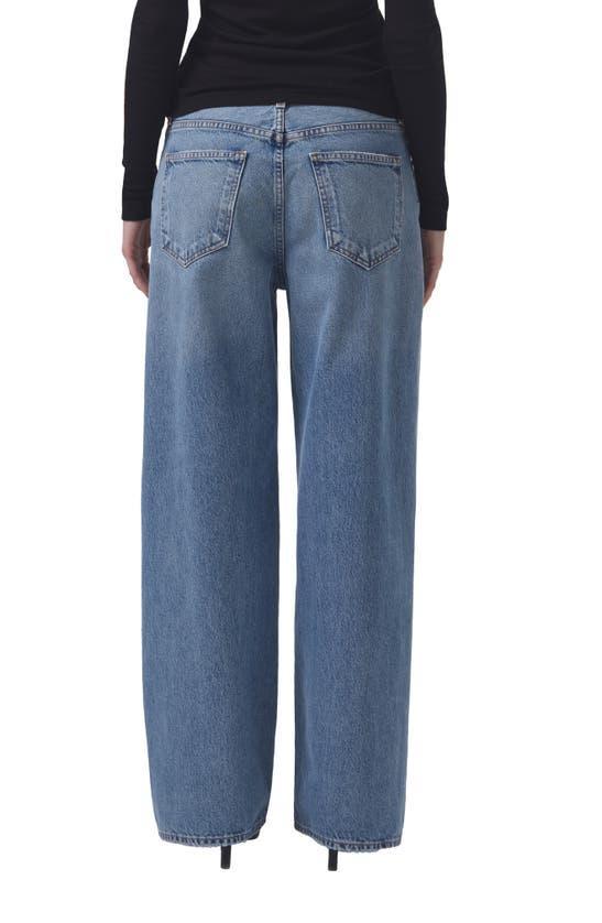 AGOLDE Low Slung Baggy Wide-leg Organic-blend Jeans In Blue Product Image