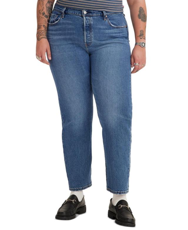 Levis Trendy Plus Size 501 Cotton High-Rise Jeans Product Image