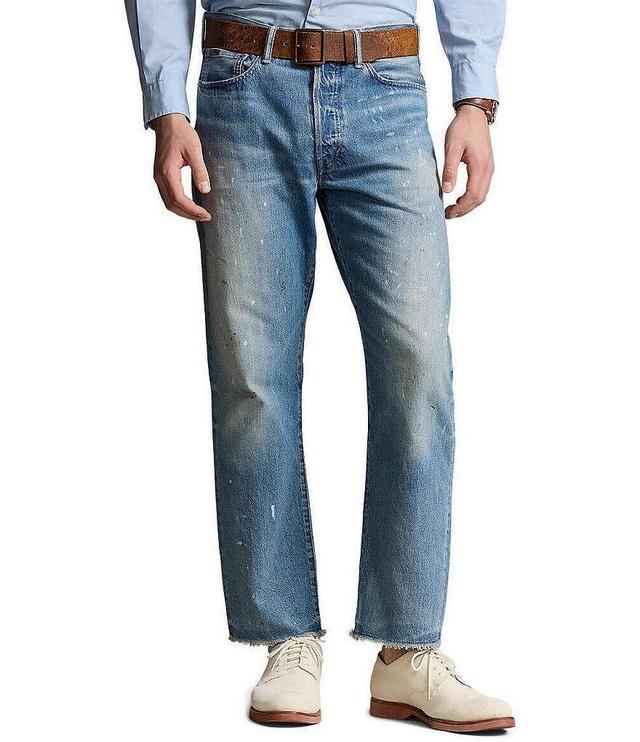 Polo Ralph Lauren Heritage Straight Fit Distressed Jeans Product Image