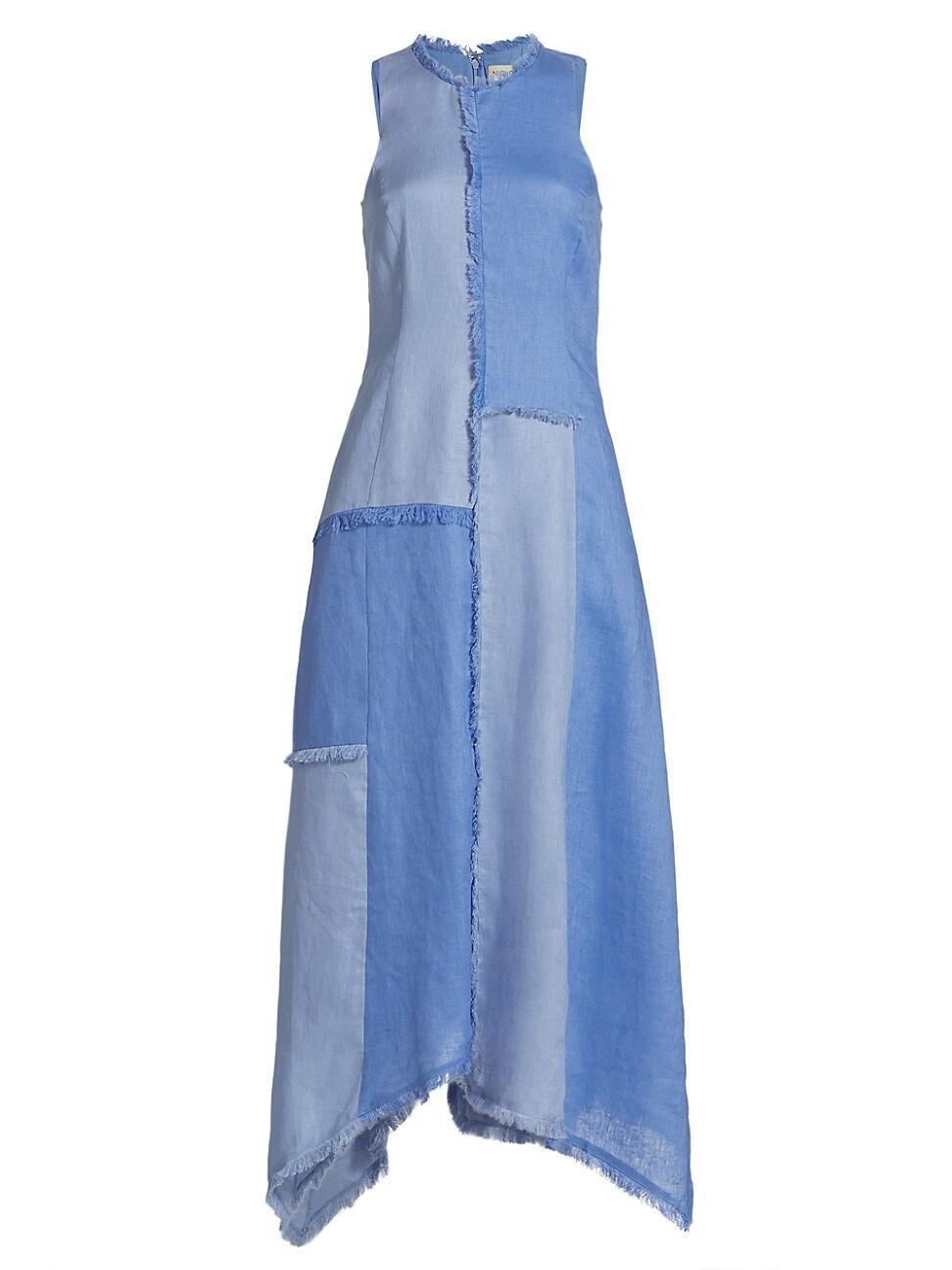 Womens Thalassa Patchwork Linen Handkerchief Dress product image