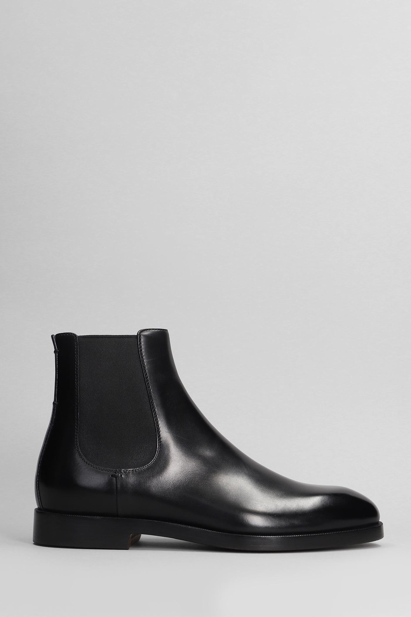 ZEGNA Torino Ankle Boots In Black Leather Product Image