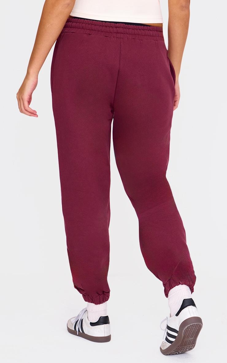 Burgundy Premium Cuffed Sweatpants Product Image