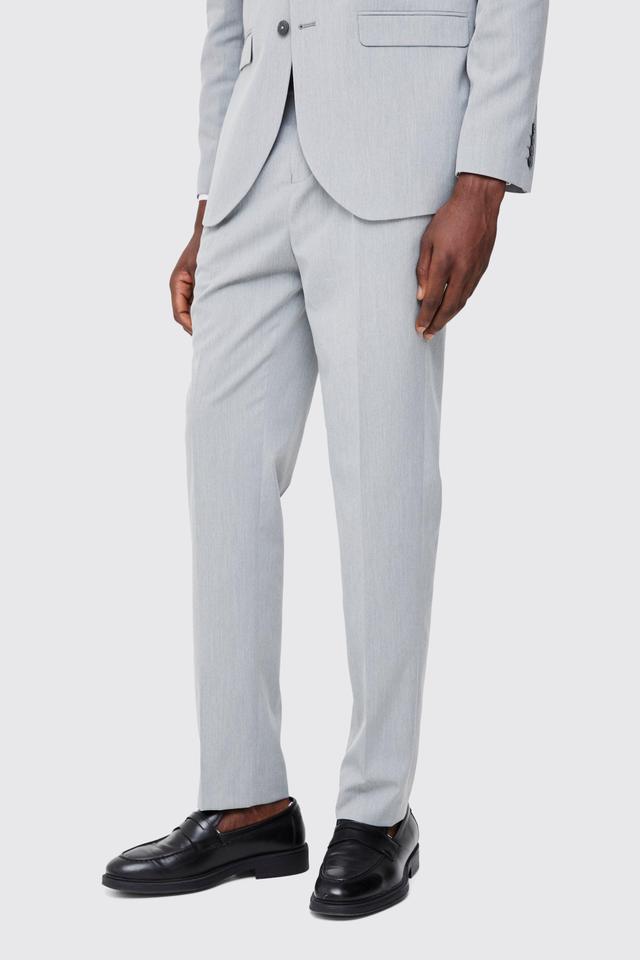 Fixed Waist Pleat Front Straight Tailored Pants | boohooMAN USA Product Image