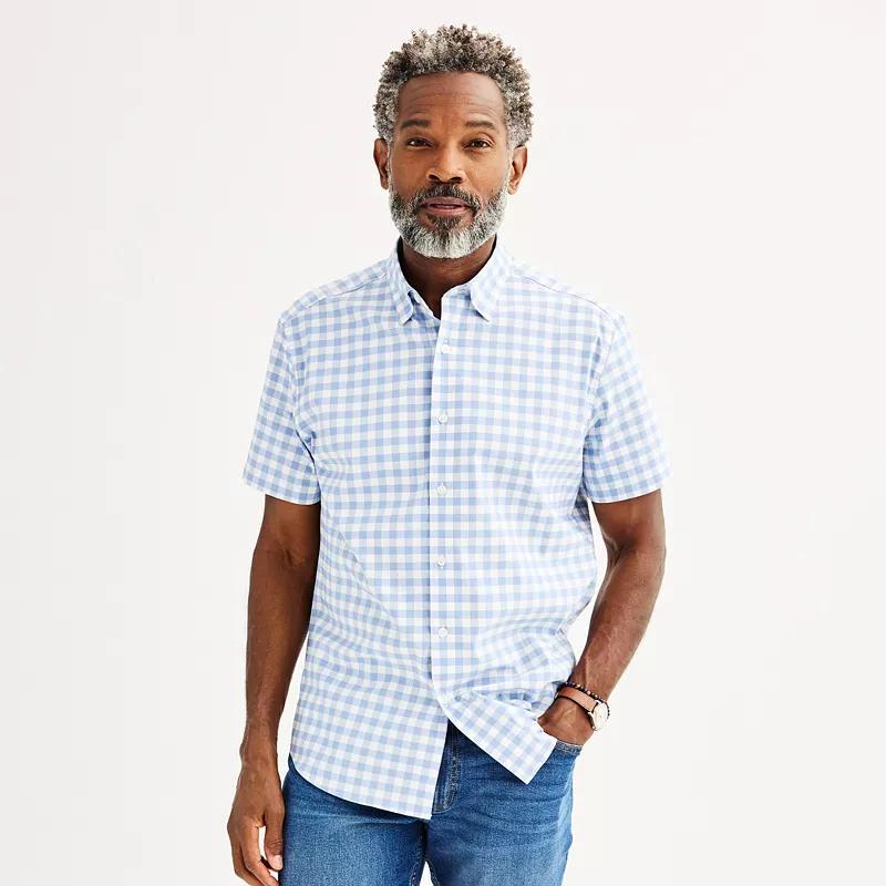 Mens Sonoma Goods For Life Short Sleeve Performance Button-Down Shirt Product Image