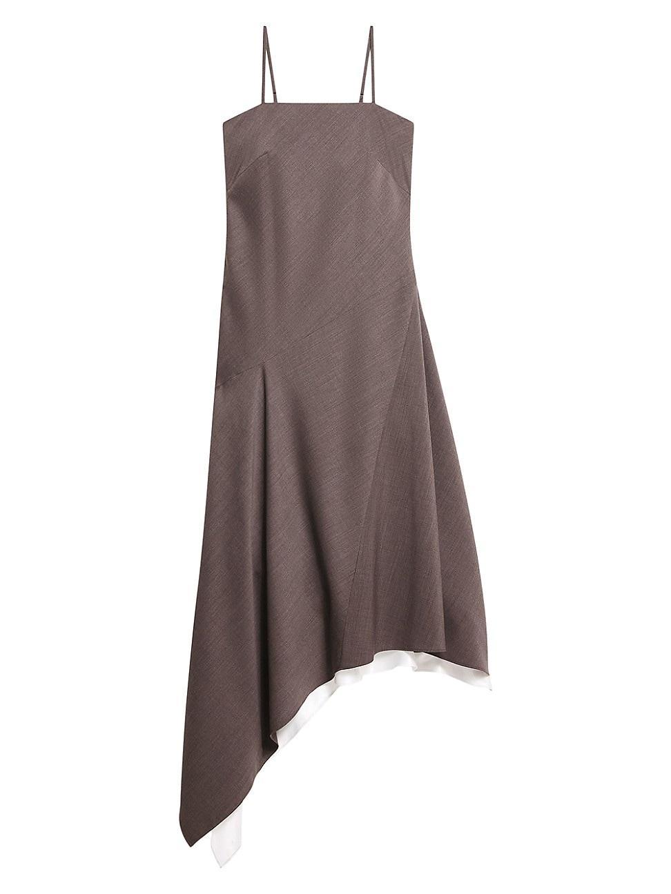 Womens Layered Wool Scarf-Hem Dress Product Image