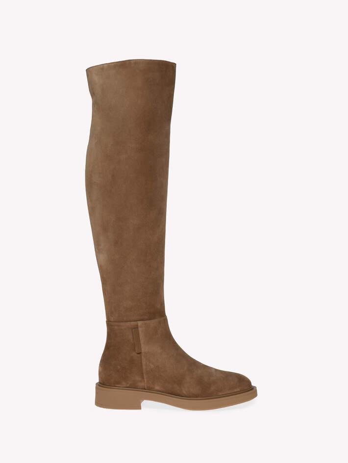 Suede Over-the-knee Boots In Brown product image