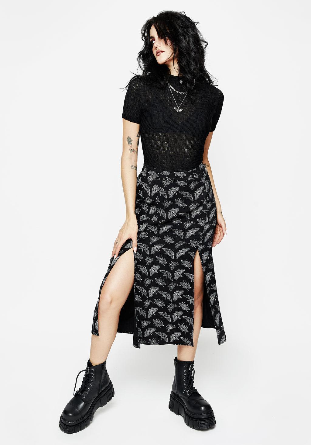 Mortmoth Midi Skirt With Splits product image