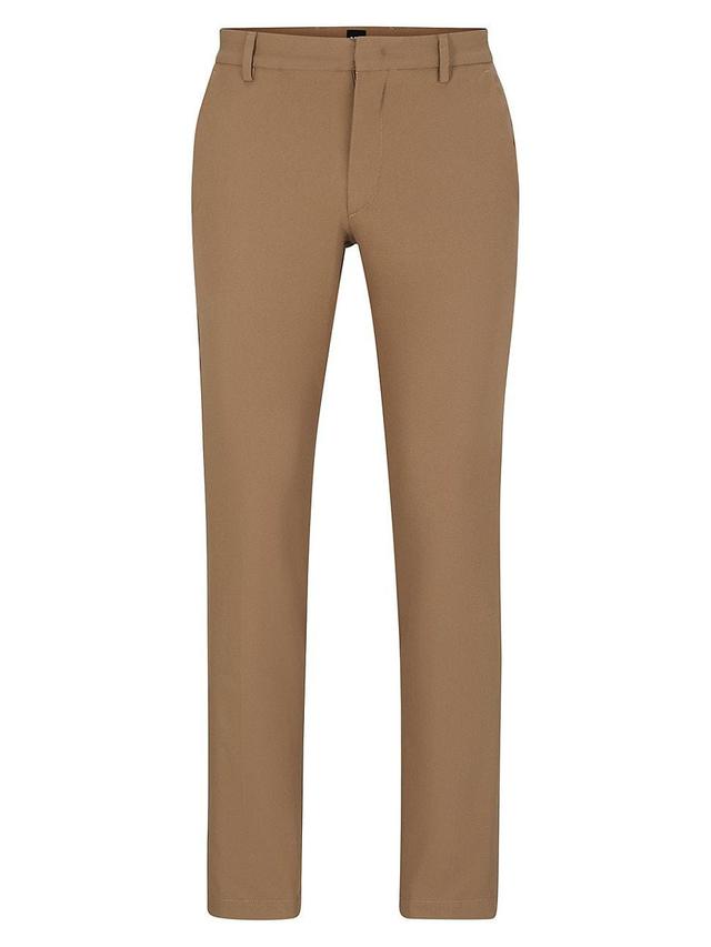 Mens Slim-Fit Trousers in a Cotton Blend with Stretch Product Image