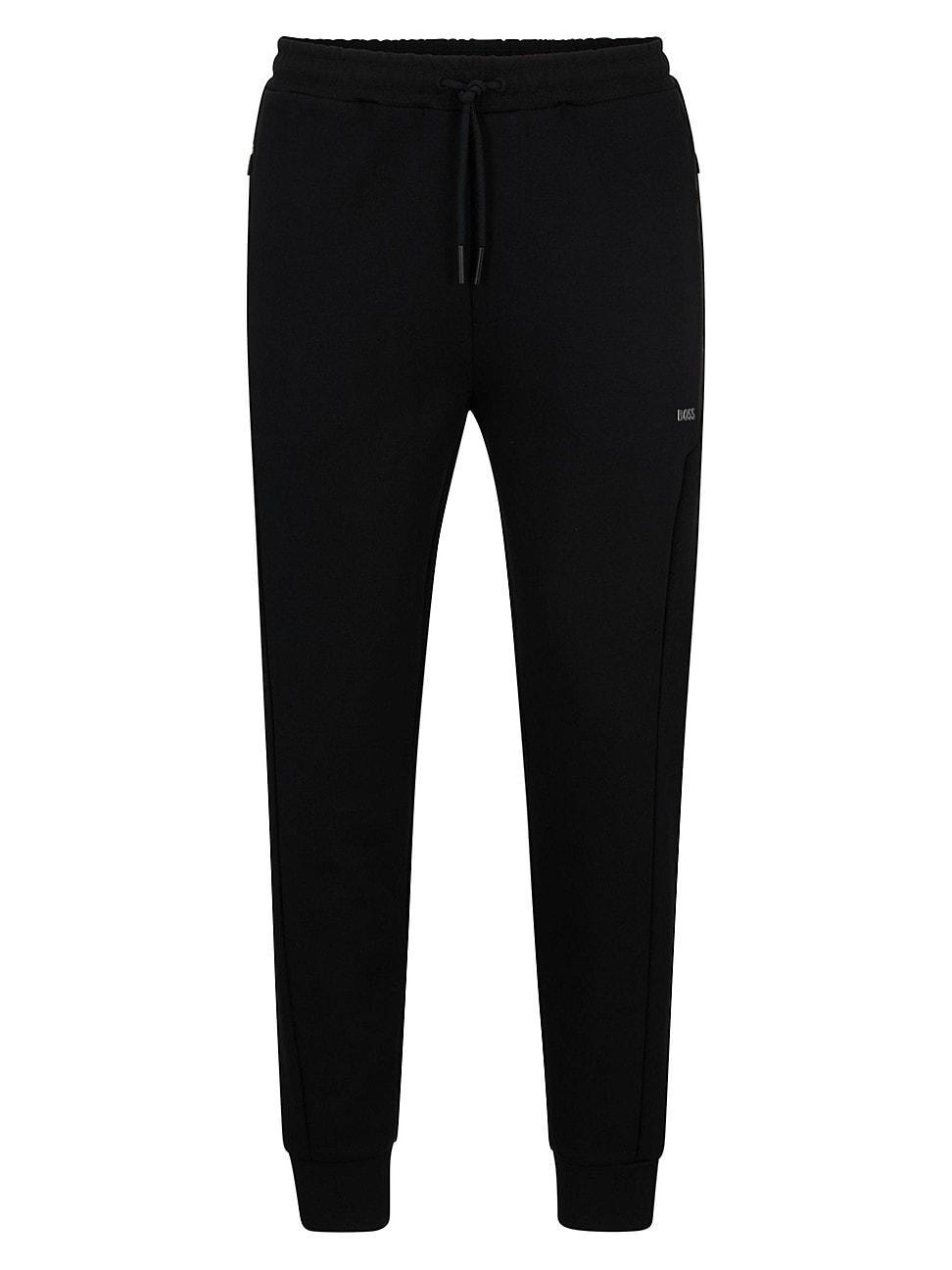 Mens Cotton-Blend Tracksuit Bottoms with HD Logo Print Product Image