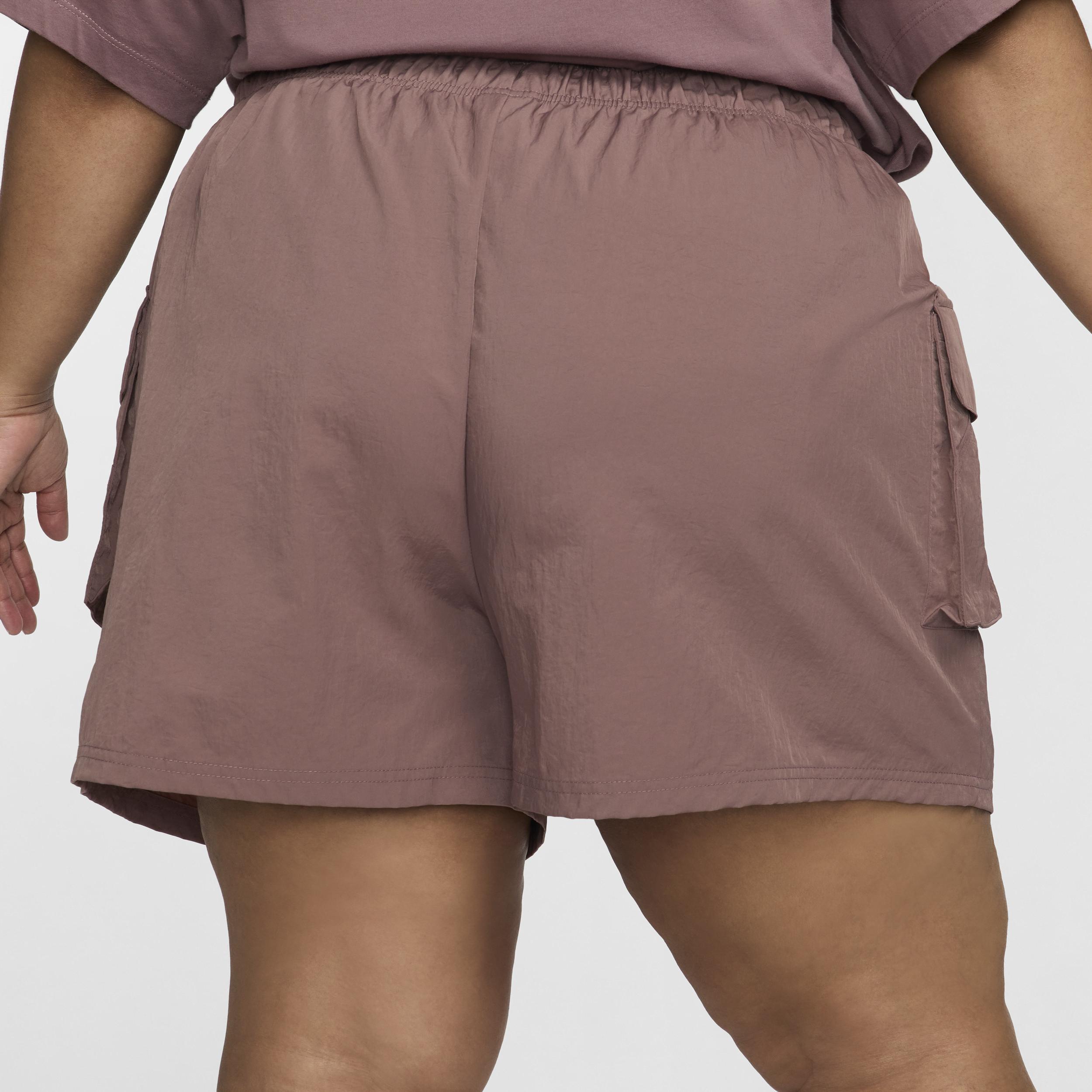 Womens Nike Sportswear Woven High-Rise Shorts (Plus Size) Product Image