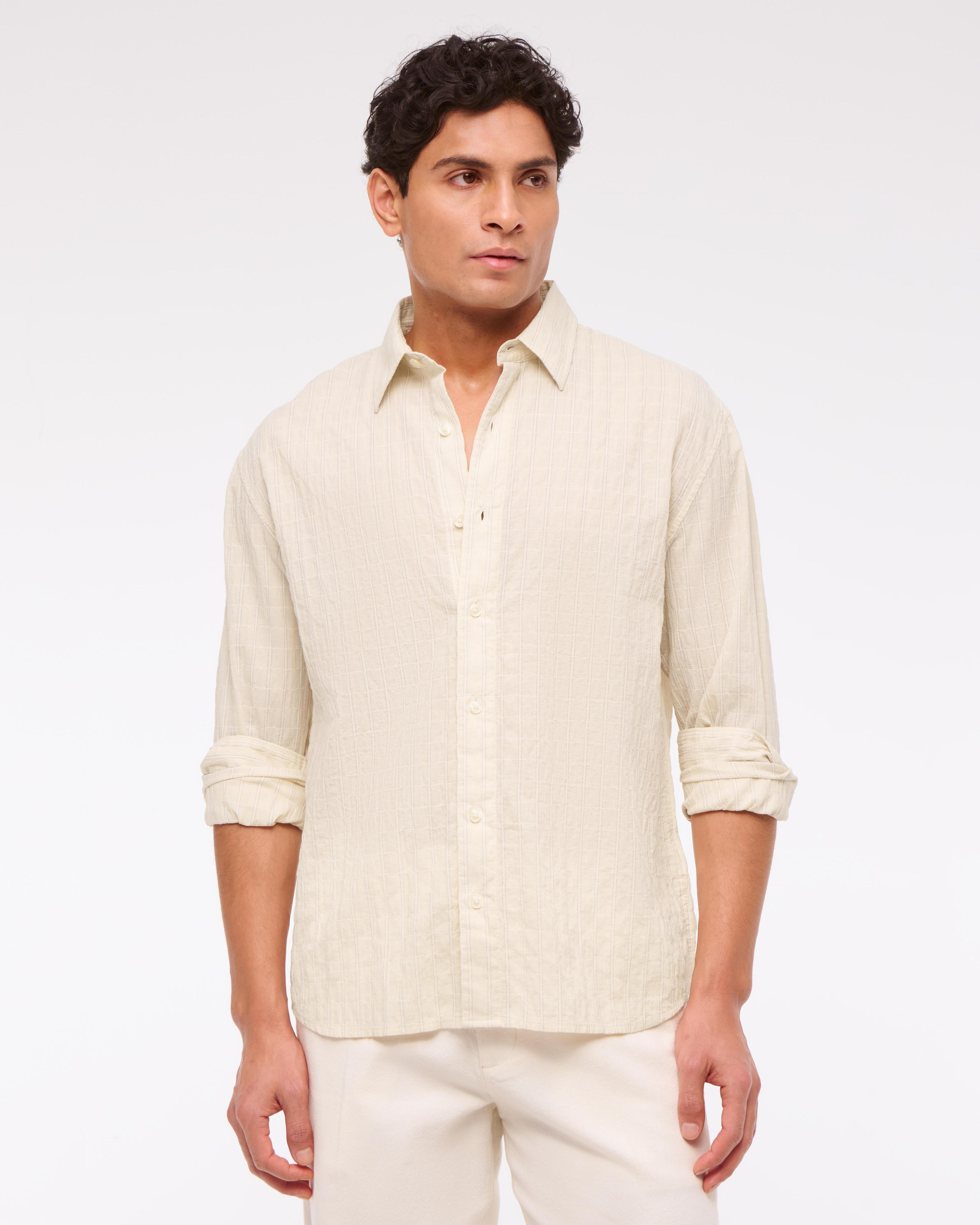 Textured Button-Up Shirt Product Image