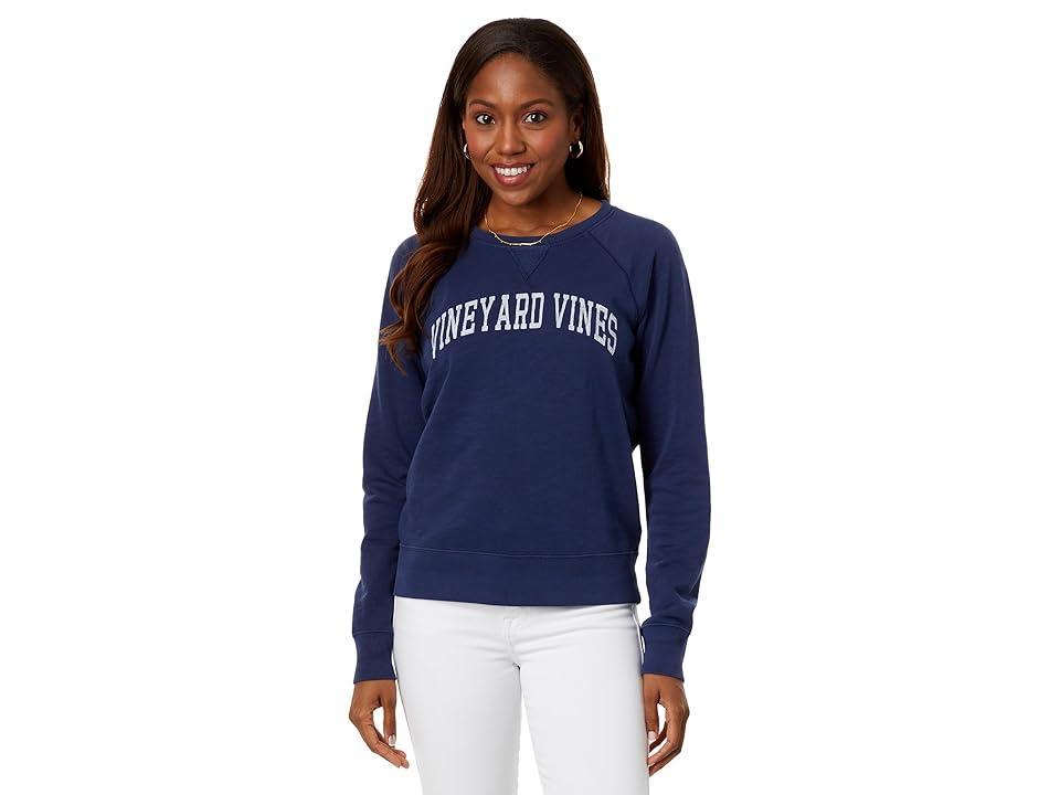 Vineyard Vines Slub Graphic Terry Crew Neck (Nautical ) Women's Clothing Product Image