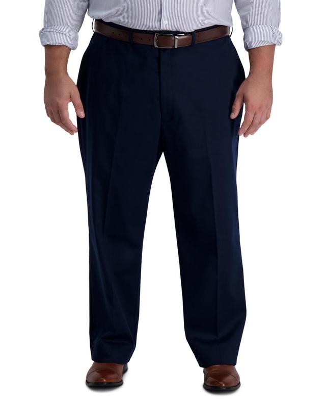 Haggar Mens Big & Tall Iron Free Premium Khaki Classic-Fit Flat Front Pant Product Image