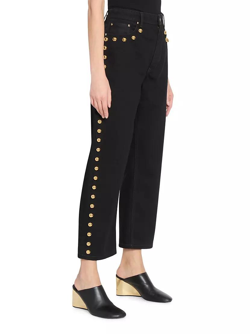 Studded Straight-Leg Jeans Product Image