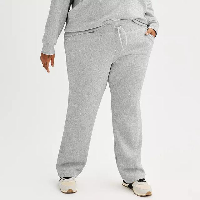 Plus Size Tek Gear Ultrasoft Fleece Pants, Womens Dark Frost Grey Product Image