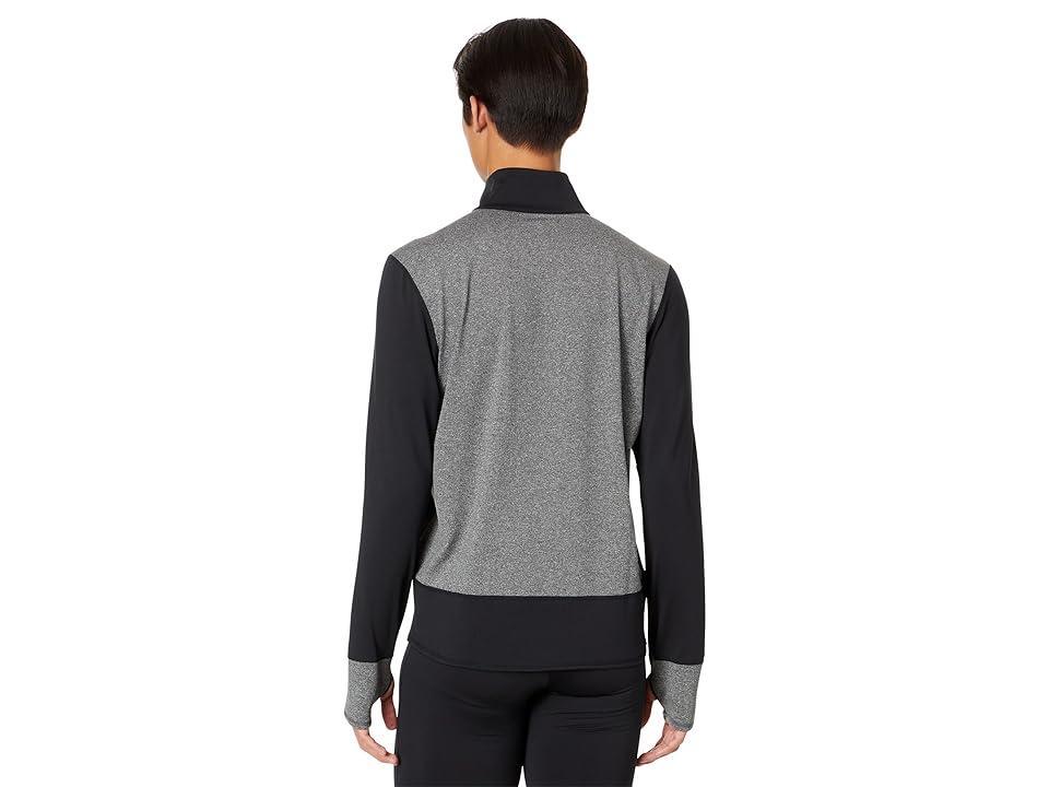 Hot Chillys Micro Elite Chamois Color-Block Zip-T Granite) Men's Clothing Product Image