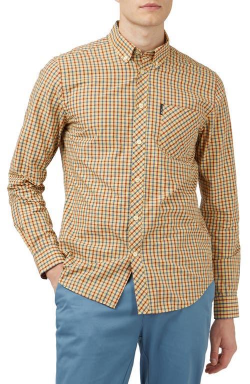 Ben Sherman Check Cotton Button-Down Shirt Product Image