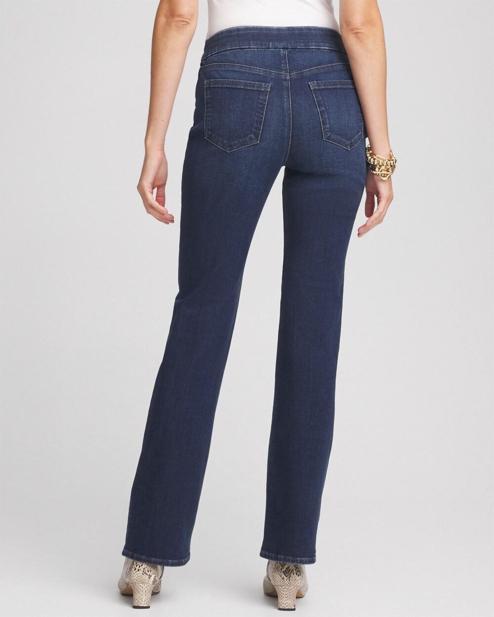 Denim Slim Pull-On Boot-Cut Jeggings Product Image