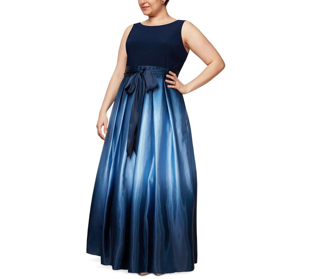 SL FASHIONS Ombr Satin Gown Product Image