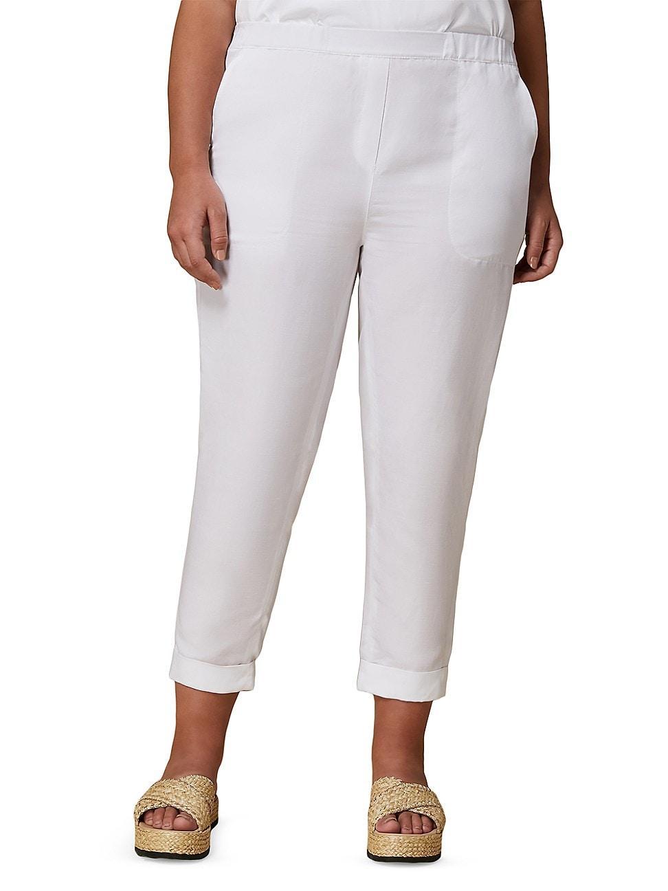 Womens Plus Size Uguale Linen-Blend Joggers Product Image