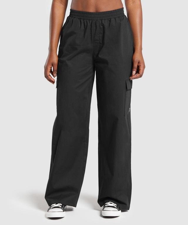 Gymshark Cotton Cargo Pants - Black Female Product Image