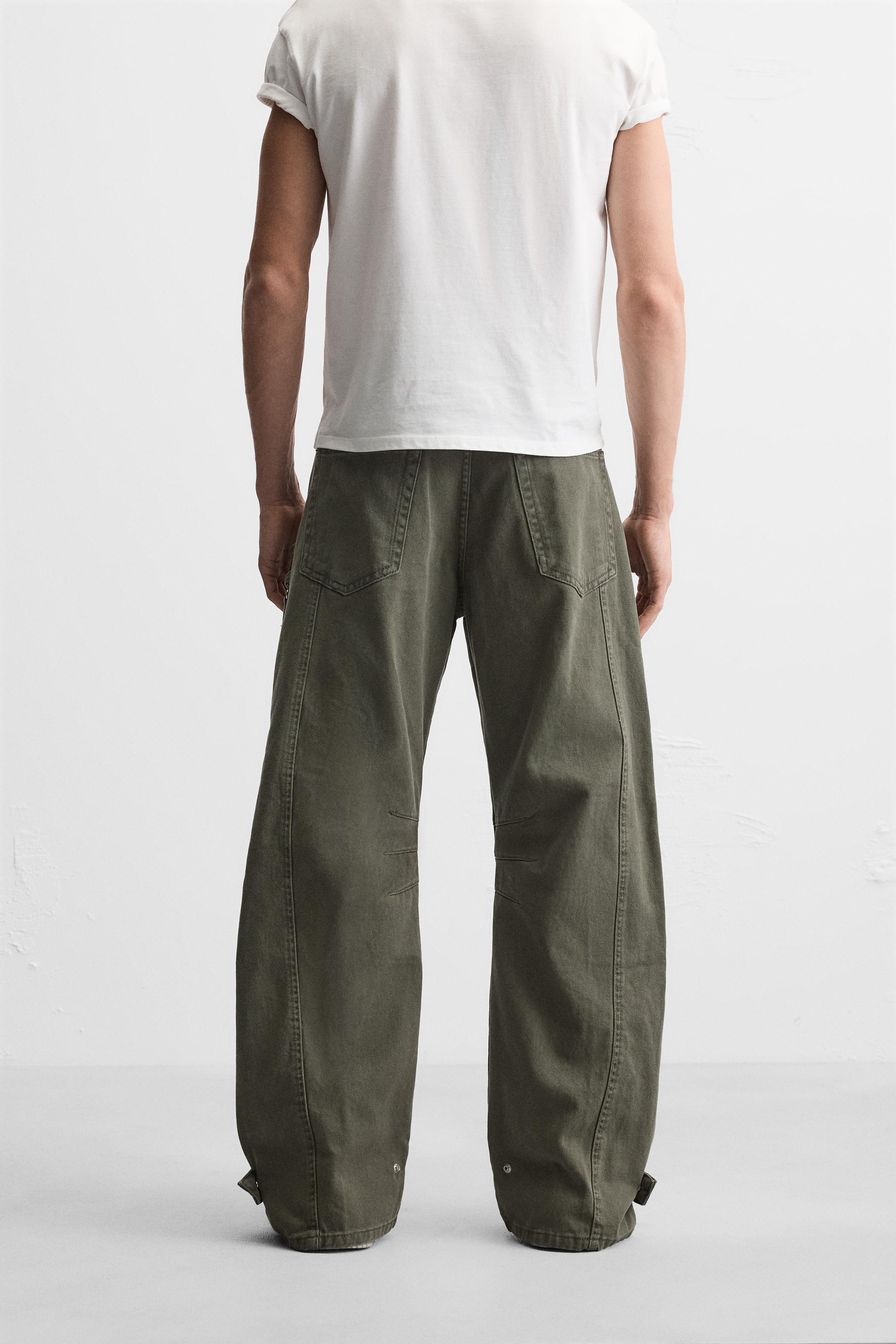 POCKET DENIM CARGO PANTS Product Image