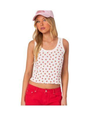 Edikted Womens Berry Cool Printed Tank Top Product Image