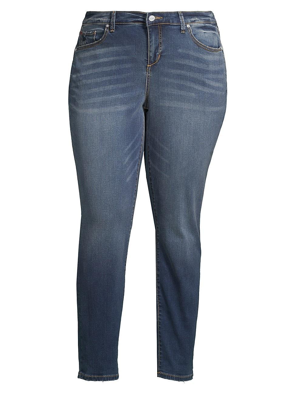 Womens Medium-Rise Slim-Fit Jeans product image