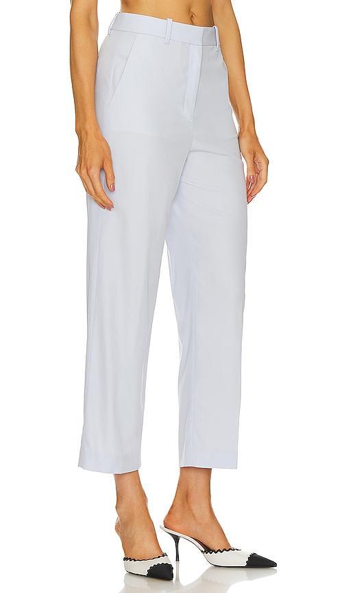 Theory High Waist Straight Leg Cotton Trousers Product Image