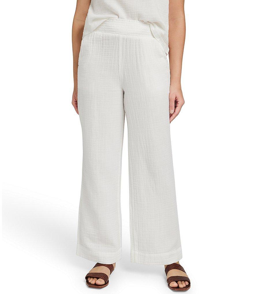 Faherty Dream Cotton Gauze Wide Leg Pants Product Image