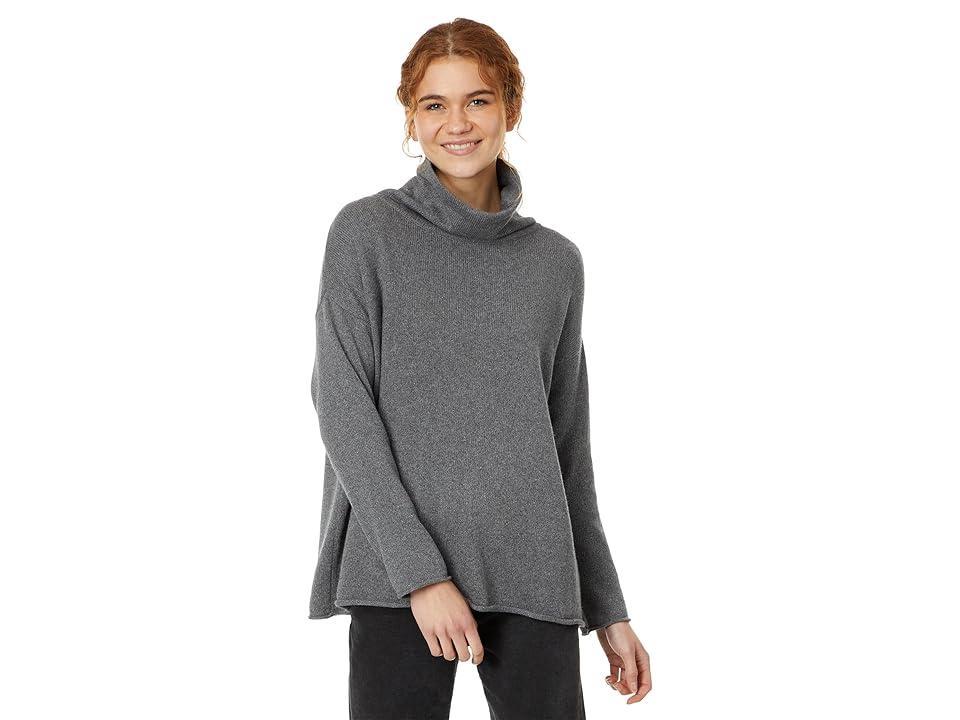 Eileen Fisher Turtle Neck Tunic (Ash) Women's Sweater Product Image