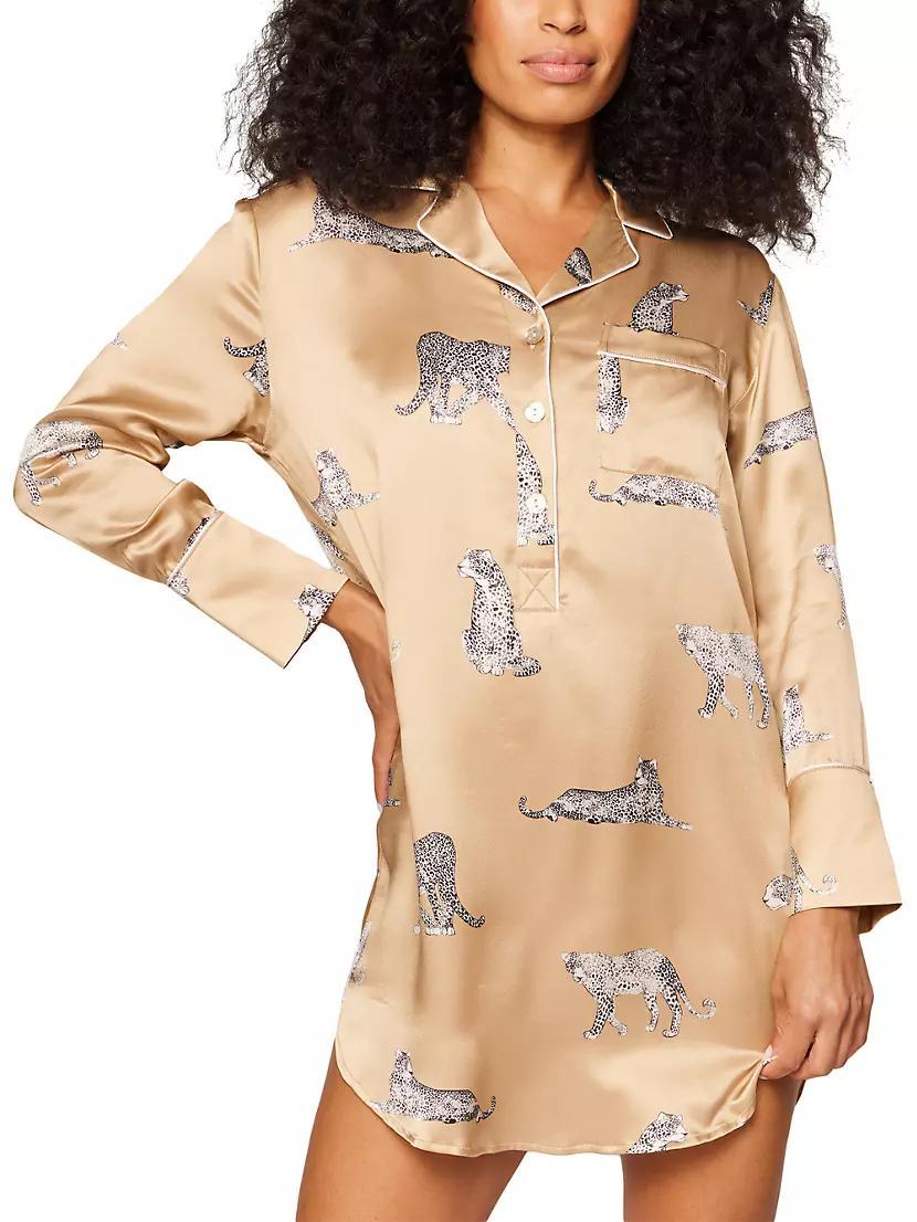 Mulberry Silk Panthère Nightshirt Product Image