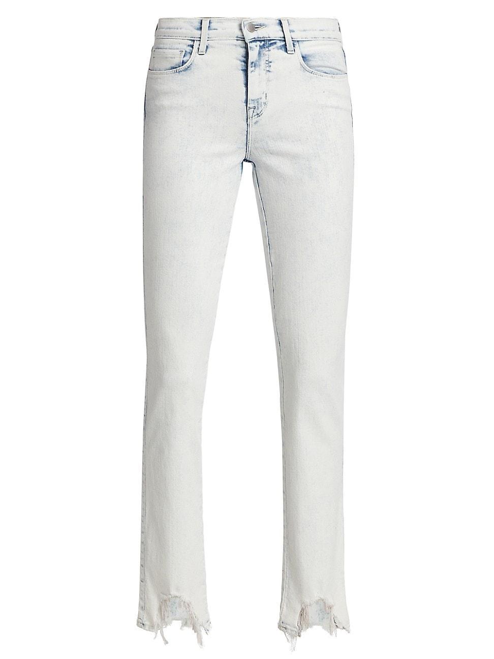 Womens Harmon Distressed Mid-Rise Skinny Jeans product image